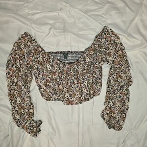 Wild Fable Multicolor Floral Puff Sleeve Blouse